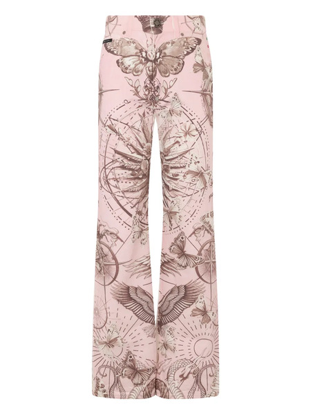  Philipp Plein Vaqueros Con Estampado De Mariposas - Rosa 