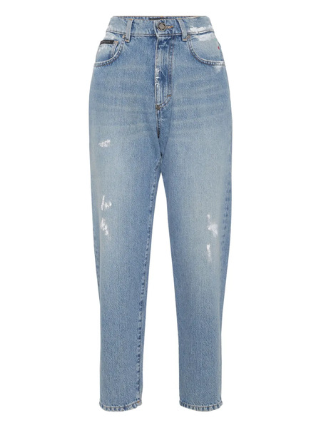  Philipp Plein Vaqueros Con Logo Hexagon - Azul 