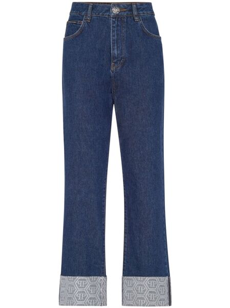  Philipp Plein Vaqueros Holgados Con Monograma - Azul 
