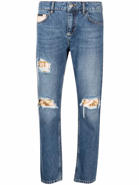  Philipp Plein Vaqueros New Baroque Rectos - Azul 