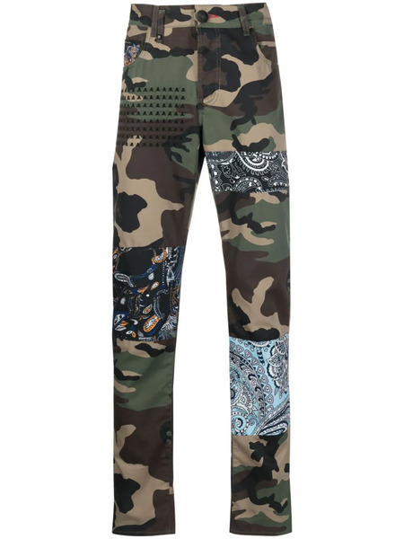  Philipp Plein Vaqueros Rectos Con Estampado Militar - Verde 