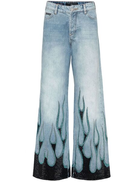  Philipp Plein Vaqueros Skater - Azul 