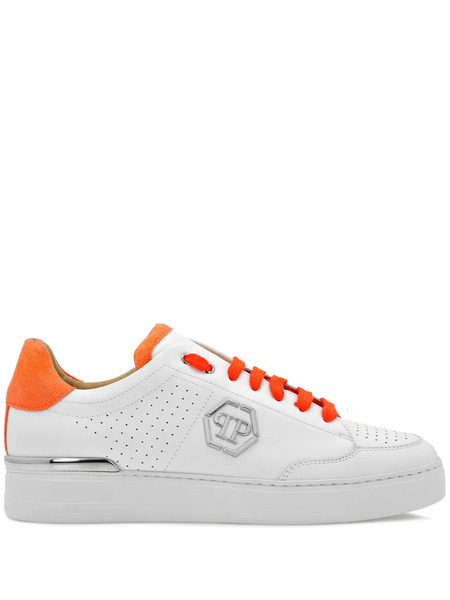  Philipp Plein Zapatillas Con Placa Del Logo - Blanco 