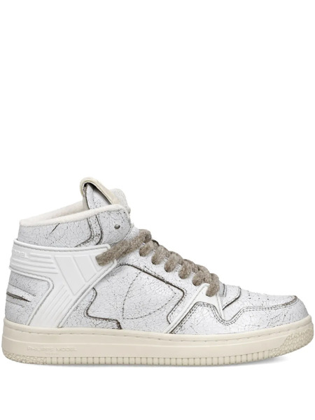  Philippe Model Paris Zapatillas Altas Texturizadas - Blanco 