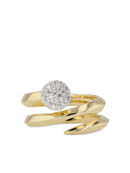  Phillips House Anillo Infinity Double Wrap Knife Edge En Oro Amarillo De 14 Ct Con Diamantes - Dorado 