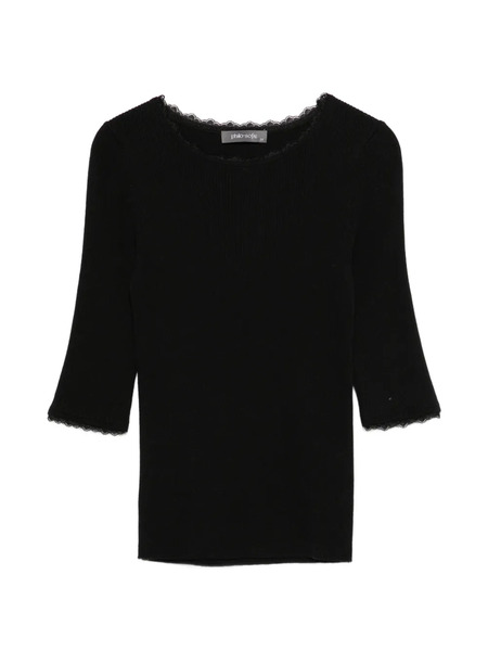  Philo-sofie Camiseta Con Ribete De Encaje - Negro 