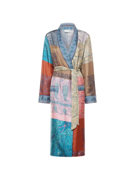  Pierre-louis Mascia Abrigo Aloe Con Estampado Patchwork - Azul 