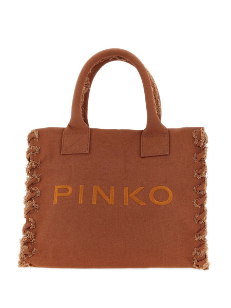  Pinko Bolso Shopper Beach Mediano - Marrón 