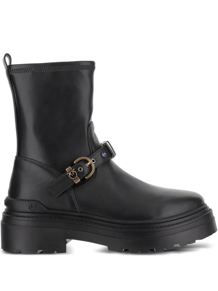  Pinko Botines De Piel - Negro 