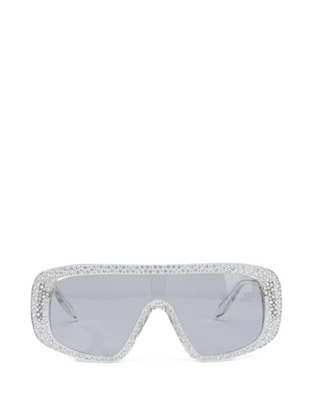  Pinko Gafas De Sol Mask Con Detalles De Cristal - Blanco 