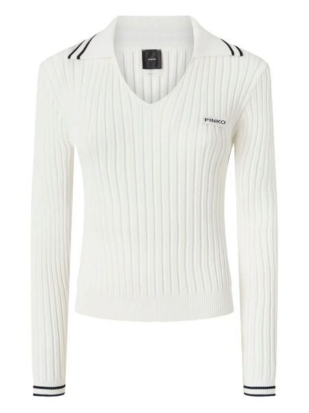  Pinko Jersey Con Logo - Blanco 