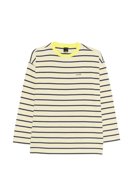  Pinko Jersey De Rayas De Algodón - Neutro 