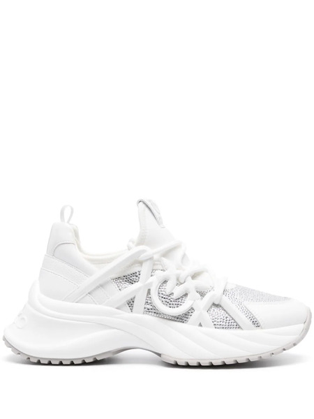  Pinko Mocasines Con Apliques De Strass - Blanco 