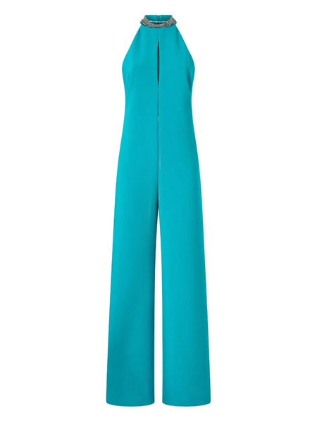  Pinko Mono Largo Con Cuello Halter - Azul 