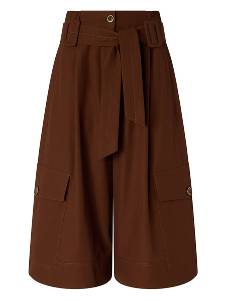  Pinko Pantalones Cortos Con Cinturón - Marrón 
