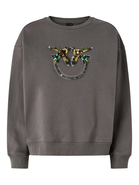  Pinko Sudadera Con Apliques - Gris 