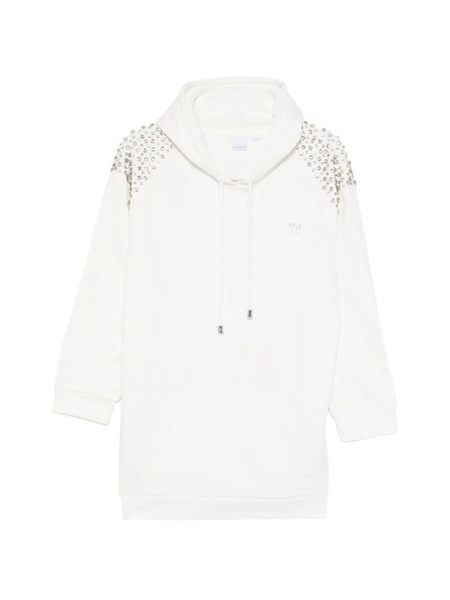  Pinko Sudadera Con Capucha Y Apliques - Blanco 