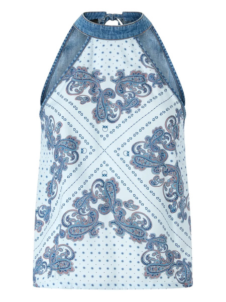  Pinko Top Con Cuello Halter - Blanco 