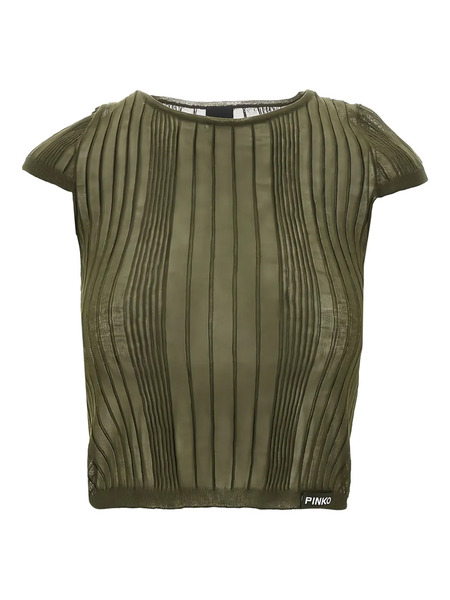  Pinko Top Con Pliegues - Verde 
