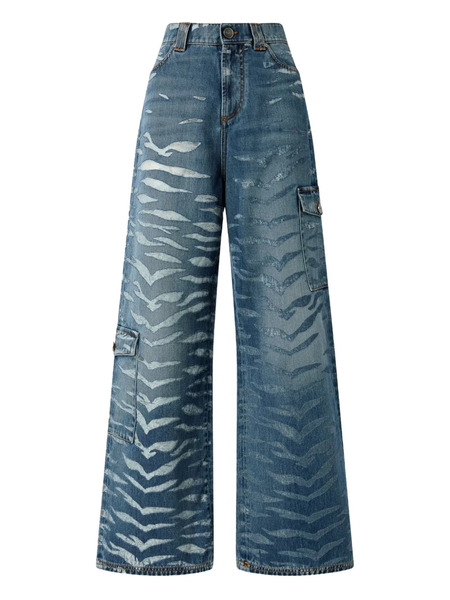  Pinko Vaqueros Con Motivo De Cebra - Azul 