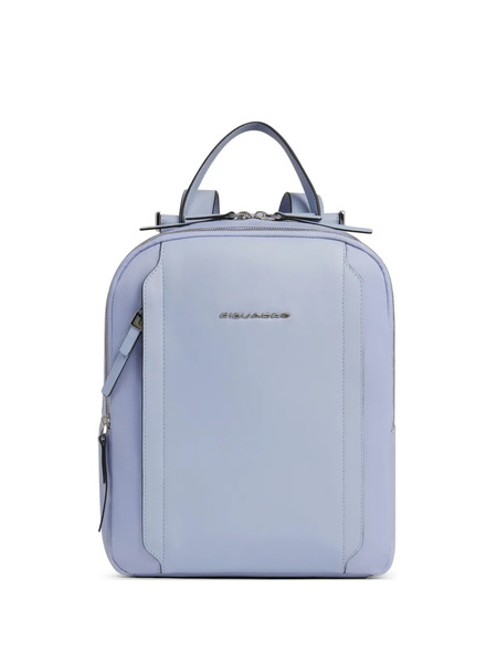  Piquadro Mochila Textil De Piel - Azul 