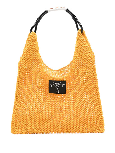  Plan C Bolso Shopper De Punto - Amarillo 