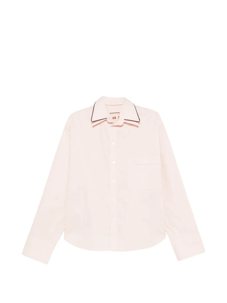  Plan C Camisa Con Ribete En Contraste - Rosa 