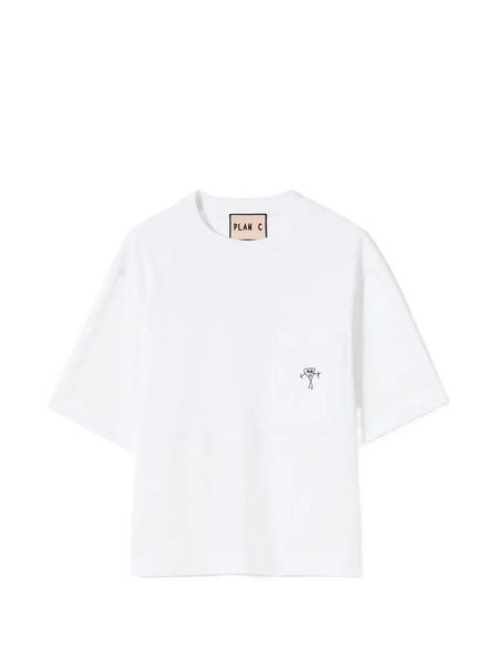  Plan C Camiseta Con Bolsillo Gráfico - Blanco 