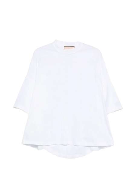  Plan C Camiseta Con Dobladillo Redondeado - Blanco 