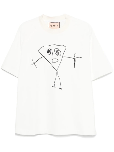  Plan C Camiseta Con Estampado Bianca - Blanco 