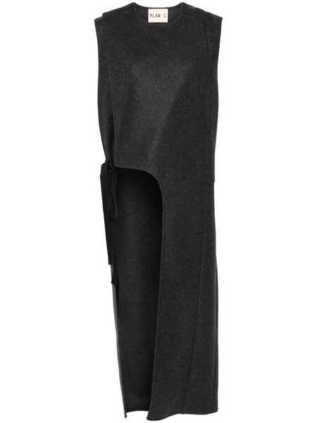 Plan C Chaleco De Fieltro - Gris 
