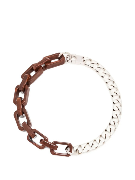  Plan C Collar De Cadena Plana - Plateado 