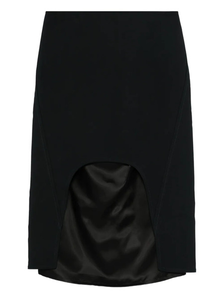  Plan C Falda Midi Con Aberturas - Azul 