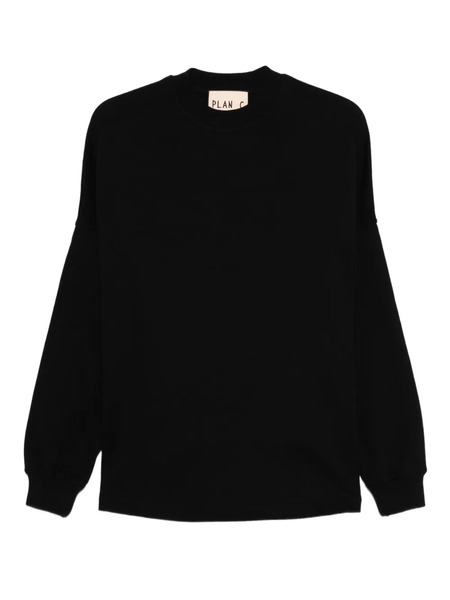  Plan C Jersey Con Cuello Redondo - Negro 