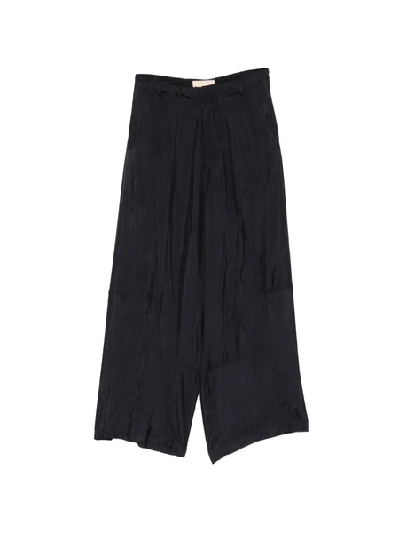  Plan C Pantalones Palazzo Con Trabillas - Azul 