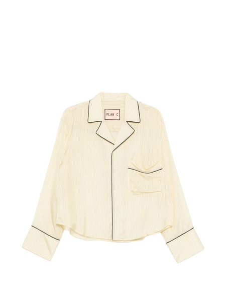  Plan C Set Con Camisa A Rayas - Amarillo 