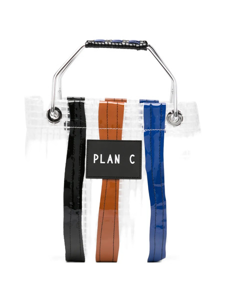  Plan C Striped Tote Bag - Blanco 