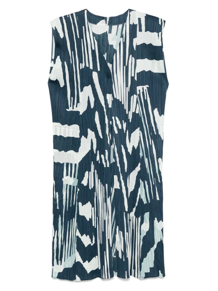 Pleats Please Issey Miyake Top Sin Mangas Refraction - Azul 