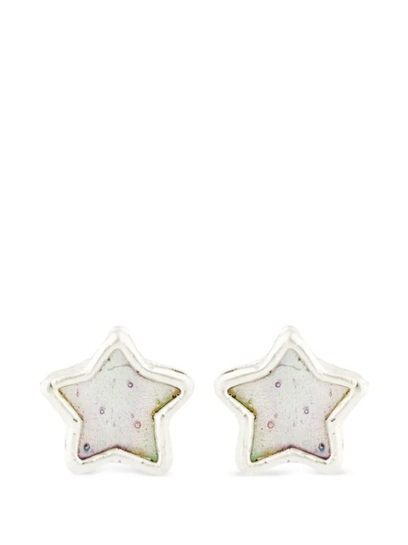  Poison Drop Lab Pendientes Con Diseño De Estrella - Plateado 