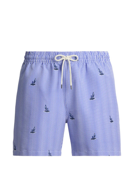  Polo Ralph Lauren Bañador A Rayas Con Motivo De Veleros - Azul 