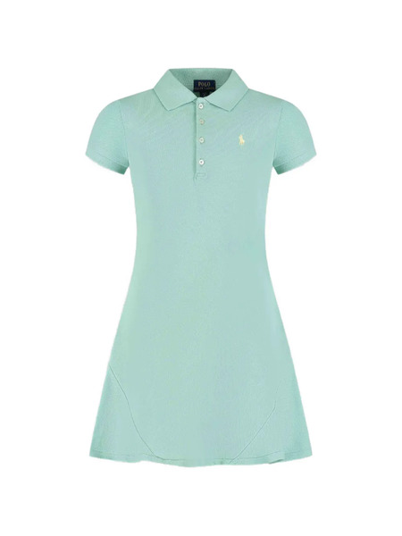  Polo Ralph Lauren Kids Vestido Acampanado Con Cuello De Polo - Verde 