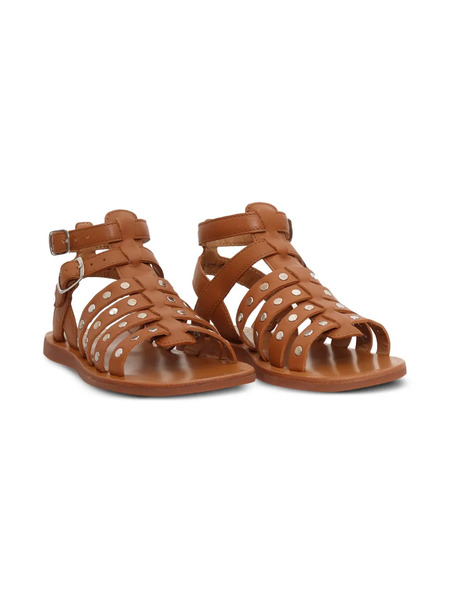  Pom D'api Sandalias Con Apliques - Marrón 