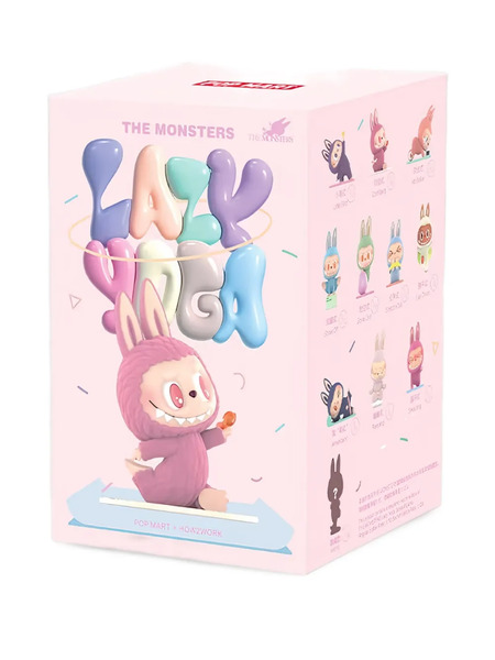  Pop Mart Muñeca Labubu The Monsters Lazy Yoga Series - Morado 