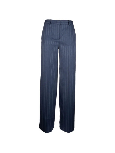  Post Scriptum Pantalones De Vestir A Rayas Diplomáticas - Azul 