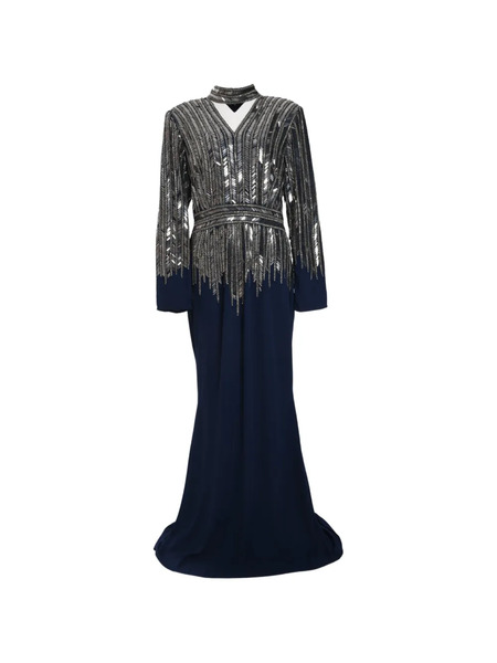  Prabal Gurung Vestido Largo Jane Con Apliques - Azul 