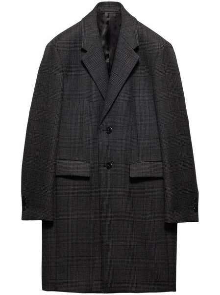  Prada Abrigo Con Botones - Gris 