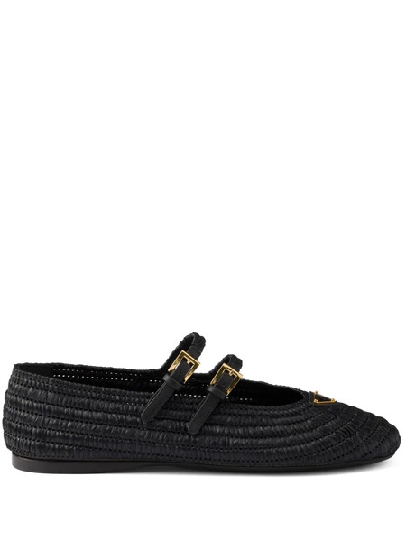  Prada Bailarinas De Ganchillo - Negro 