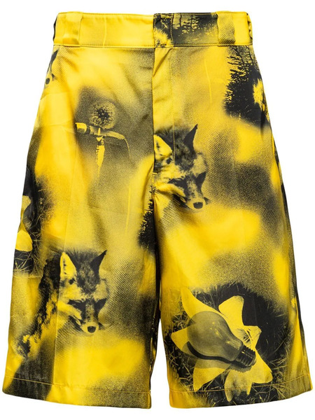  Prada Bermudas Re-nylon - Amarillo 