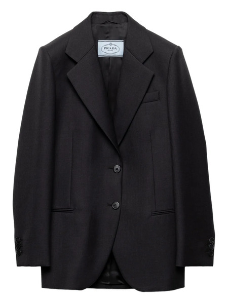  Prada Blazer Con Solapas De Muesca - Gris 