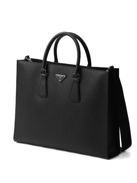  Prada Bolso Shopper Con Logo Triangular - Negro 